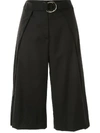 EUDON CHOI BELTED CROPPED TROUSERS