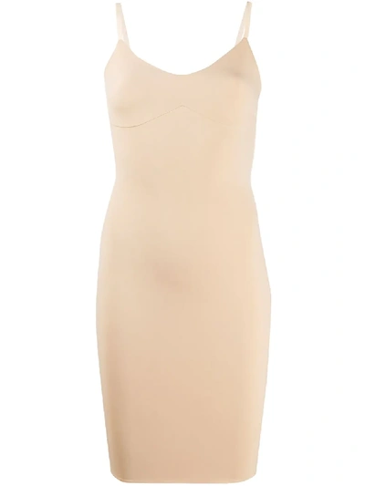 Murmur Fitted Mini Dress In Neutrals