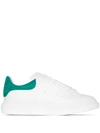 Alexander Mcqueen Exaggerated-sole Suede-trimmed Leather Sneakers In White