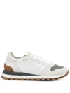 Brunello Cucinelli Colour-block Sneakers In White