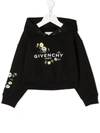 GIVENCHY FLORAL-PRINT LOGO HOODIE
