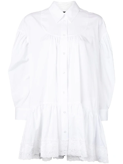 Simone Rocha Lace-embellished Cotton Shirt In White