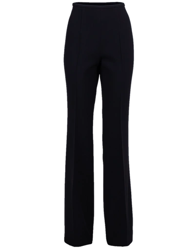 Michael Kors Side-zip Flare-leg Crepe Pants In Black