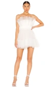 Katie May Ellee Mini Strapless Tulle Dress In Ivory In Ivory