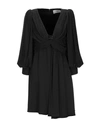 Celine Acetic Acid And Viscose Fiber Knit Dress With Long Sleeves In Black
