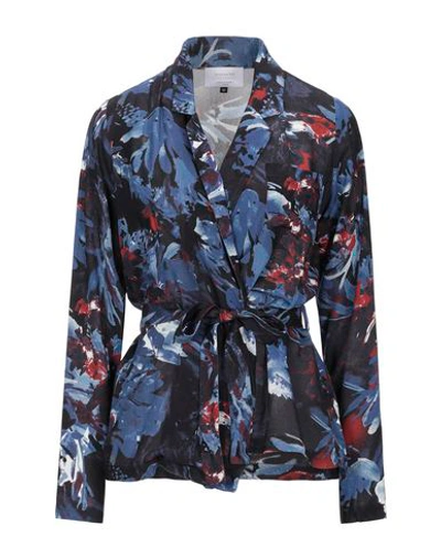 Daniele Fiesoli Floral Shirts & Blouses In Dark Blue