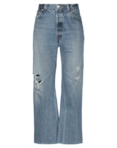 Re/done With Levi's Denim Pants In Blue