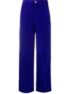Forte Forte Corduroy Cropped Trousers In Blue