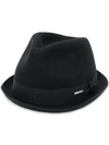 DSQUARED2 KNITTED LOGO PLAQUE DETAIL FEDORA HAT
