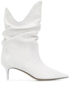 ATTICO SNAKESKIN-EFFECT ANKLE BOOTS