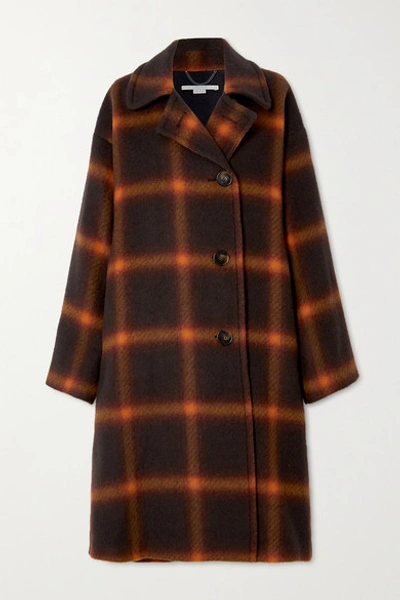 STELLA MCCARTNEY OVERSIZED CHECKED WOOL COAT 