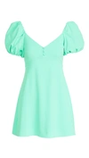 ALICE AND OLIVIA DANA PUFF SLEEVE FLARE DRESS