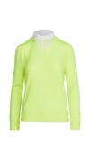 ADAM LIPPES Crew Neck Sweater with Detachable Lace Collar