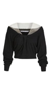 ALEXANDER WANG PULLOVER WITH ILLUSION TULLE
