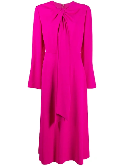 Valentino Twist Detailing Dress In Pink