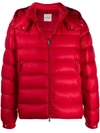 MONCLER LOGO PRINT QUILTED JACKET