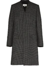 MAISON MARGIELA HOUNDSTOOTH COLLARLESS COAT