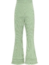 MIU MIU FLARED GINGHAM TROUSERS