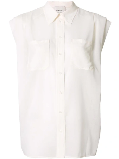 3.1 Phillip Lim Sheer Sleeveless Shirt In White