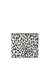 Saint Laurent Animalier Print Billfold Leather Wallet In Black