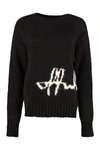 OFF-WHITE OFF-WHITE INTARSIA CREW-NECK SWEATER,11442505