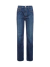 PRADA LOGO-PATCH FLARED JEANS,11442252