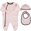 FENDI PINK SET WITH DOUBLE FF FOR BABY GIRL,11442224