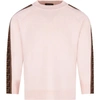 FENDI PINK SWEATER WITH DOUBLE FF FOR GIRL,JUG003 A8L9 F0BTZ