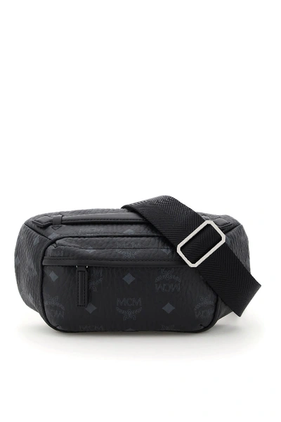 Mcm Visetos Beltpack Mini Bag In Black,grey