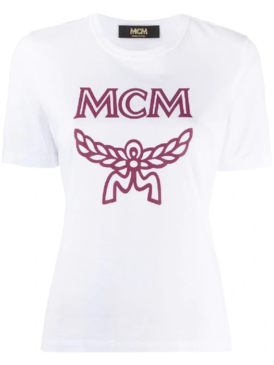 Mcm Logo-print Cotton T-shirt In White