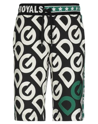 Dolce & Gabbana Man Shorts & Bermuda Shorts Green Size 26 Cotton, Elastane