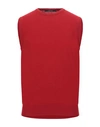 Tagliatore Sleeveless Sweater In Red