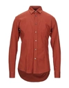 Grey Daniele Alessandrini Shirts In Rust