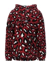 Msgm Shearling Jacket In Red