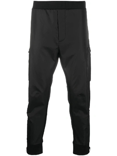 Prada Logo Plaque Track Trousers In Black