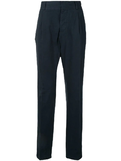 Kent & Curwen Straight-leg Tailored Trousers In Blue