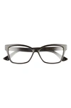 GUCCI 55MM RECTANGULAR OPTICAL GLASSES,GG0634O002