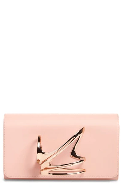 Perrin X Zaha Hadid Design Le Strae Leather Glove Clutch In Blush