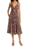 ULLA JOHNSON KALI FLORAL TIERED SUNDRESS,PF200136