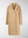 Moncler Reversible Beige Down Sherpa Bagaud Coat In Neutrals