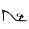 CHRISTIAN LOUBOUTIN BLACK PATENT JUST NODO 85 HEELED SANDALS