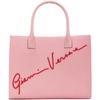 VERSACE VERSACE PINK CABAS GV SIGNATURE TOTE BAG