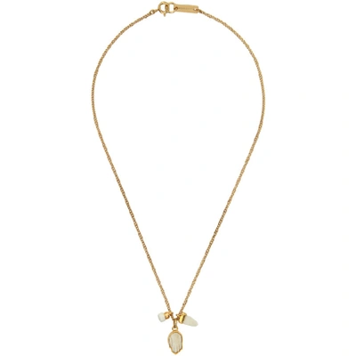 Isabel Marant Hand Penant Necklace In 23ec Ecru