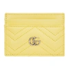 GUCCI GUCCI YELLOW GG MARMONT CARD HOLDER