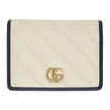 GUCCI GUCCI OFF-WHITE GG MARMONT CARD WALLET