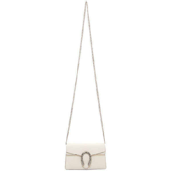 Gucci White Super Mini Leather Dionysus Bag In Ivory | ModeSens