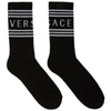 VERSACE VERSACE BLACK LOGO SOCKS