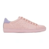 GUCCI PINK INTERLOCKING G NEW ACE SNEAKERS