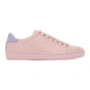 Gucci Perforated Interlocking G Ace Sneakers In Wild Rose