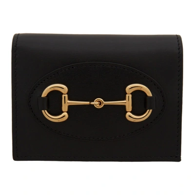 Gucci Black ' 1955' Horsebit Card Holder In 1000 Black